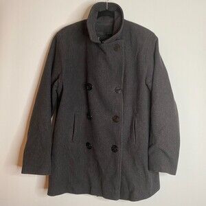 Vintage J. Percy Merino Made in USA Wool Coat Fully Lined Pockets Size 12